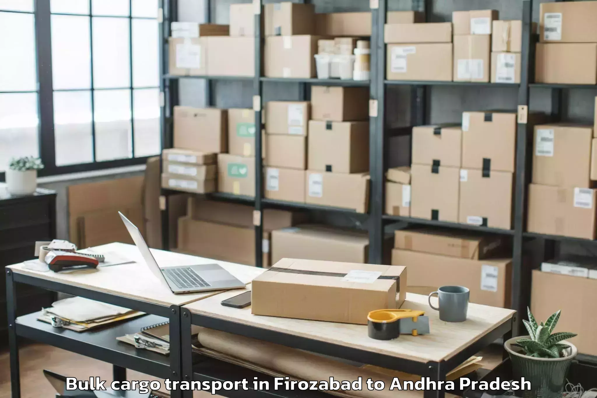 Hassle-Free Firozabad to Paravada Bulk Cargo Transport